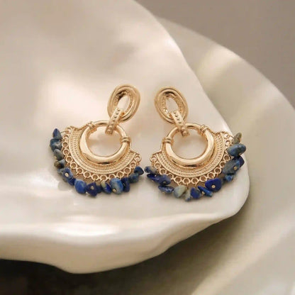 Doorknocker Fan Drop Earrings
