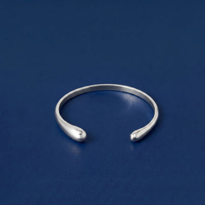 Sterling Silver-Plated Open Cuff Bracelet