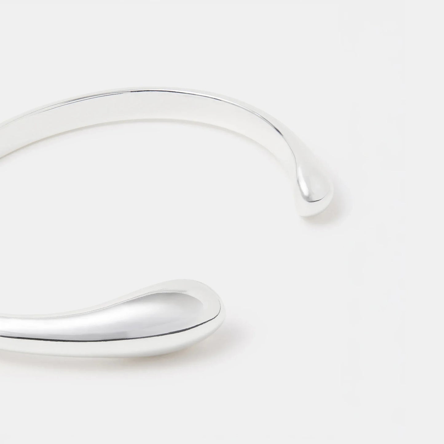 Sterling Silver-Plated Open Cuff Bracelet