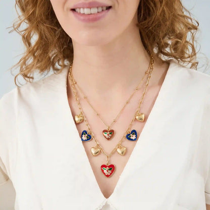 Heart Pendant Layered Necklace