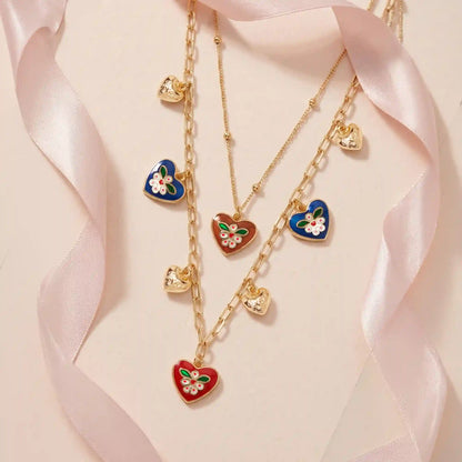 Heart Pendant Layered Necklace