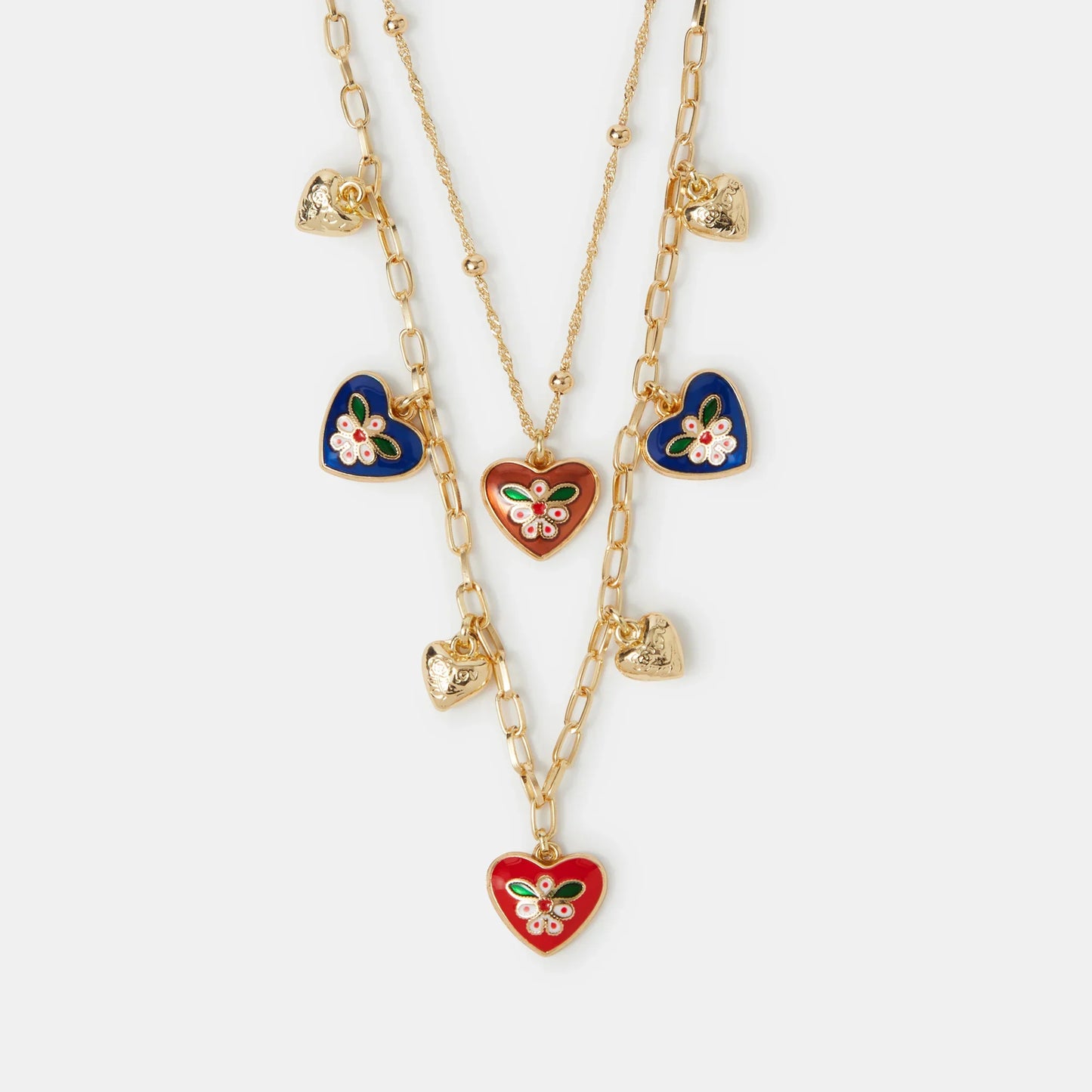 Heart Pendant Layered Necklace