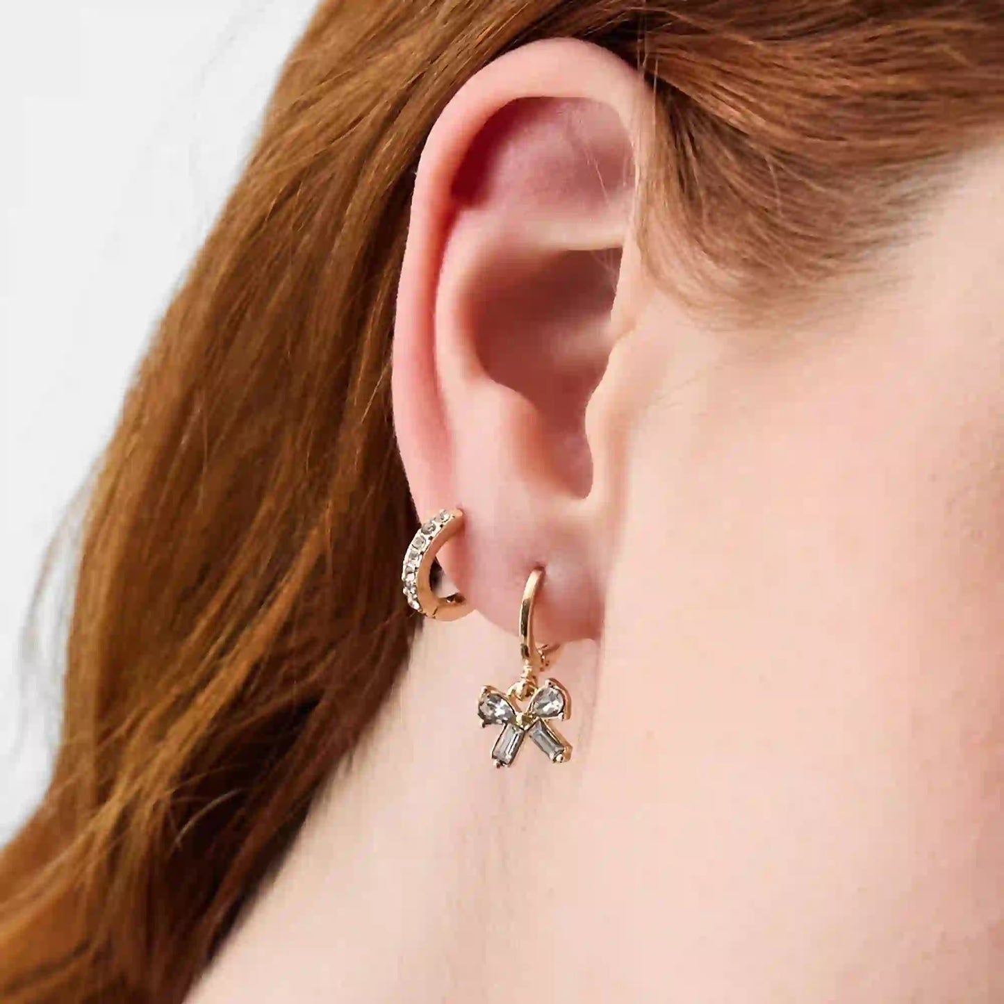 Sparkle Bow Stud & Hoop Earrings Pack of 5