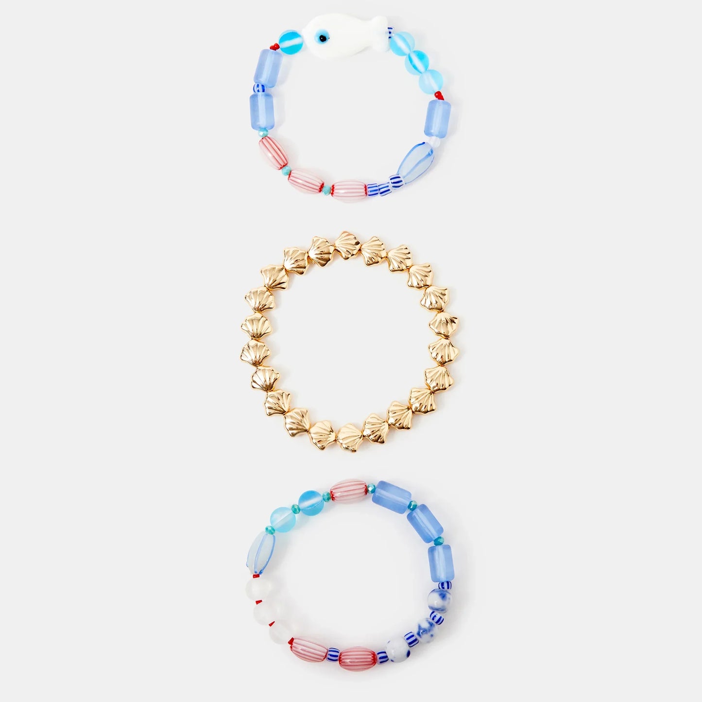 Fish Beaded Bracelets Pack of 3