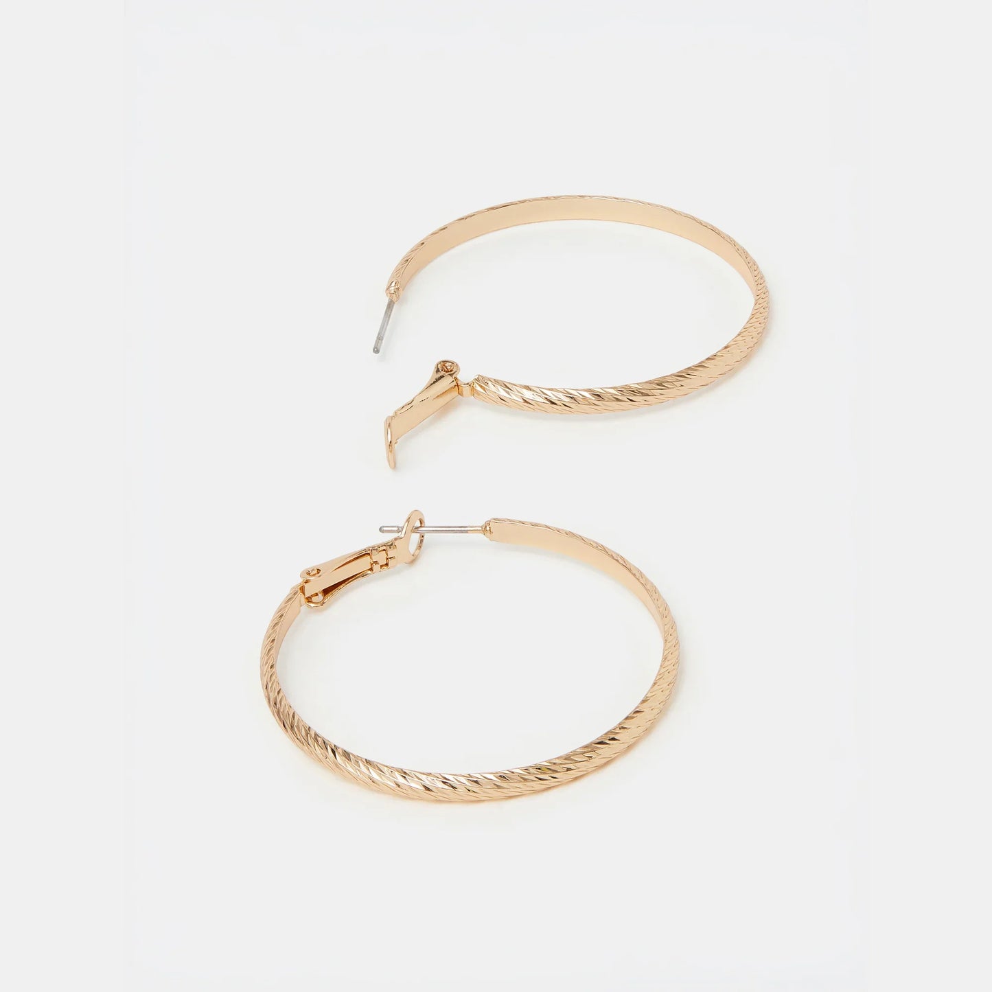 Gold Diamante Hoop Earrings