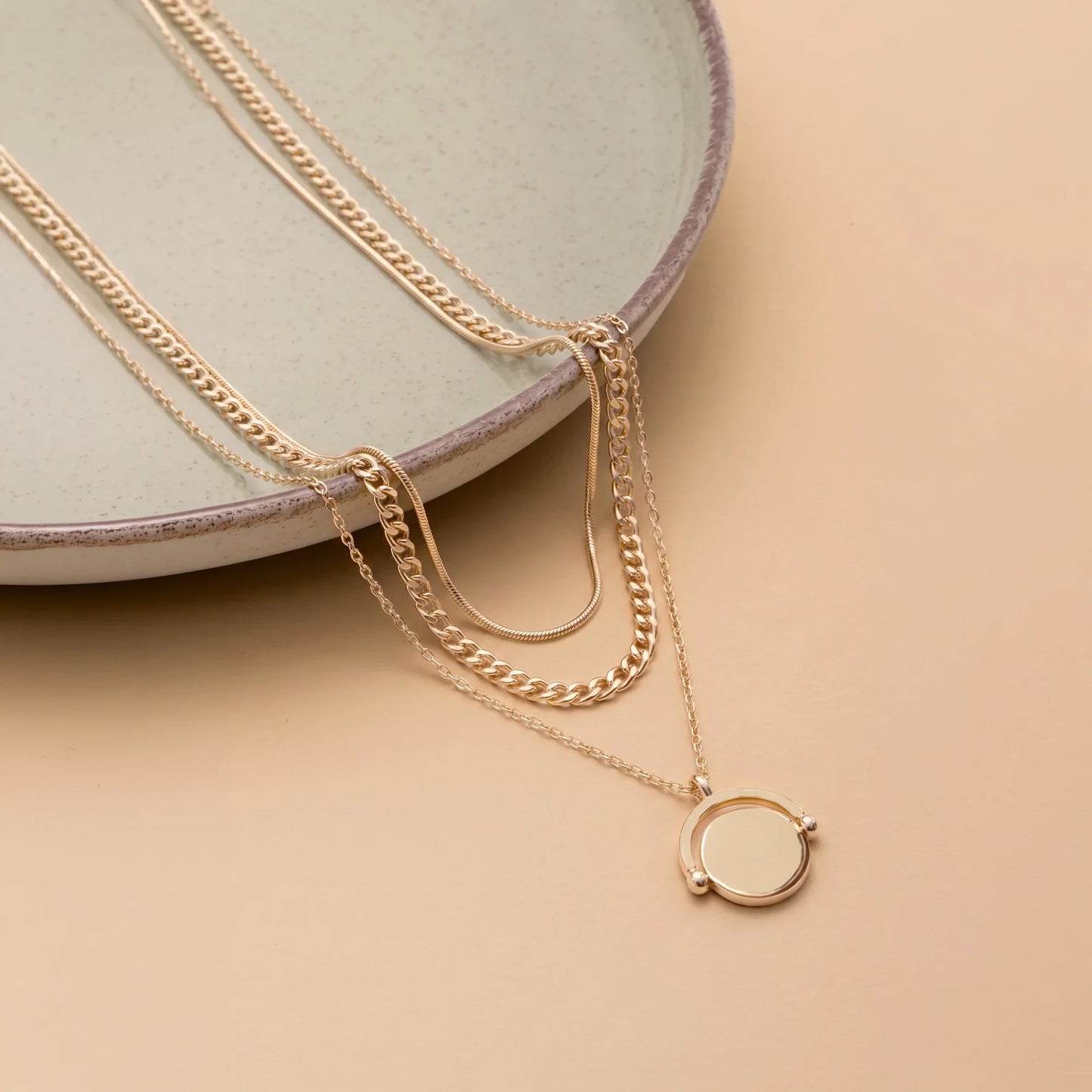 Spinner Pendant Necklaces Pack of 3