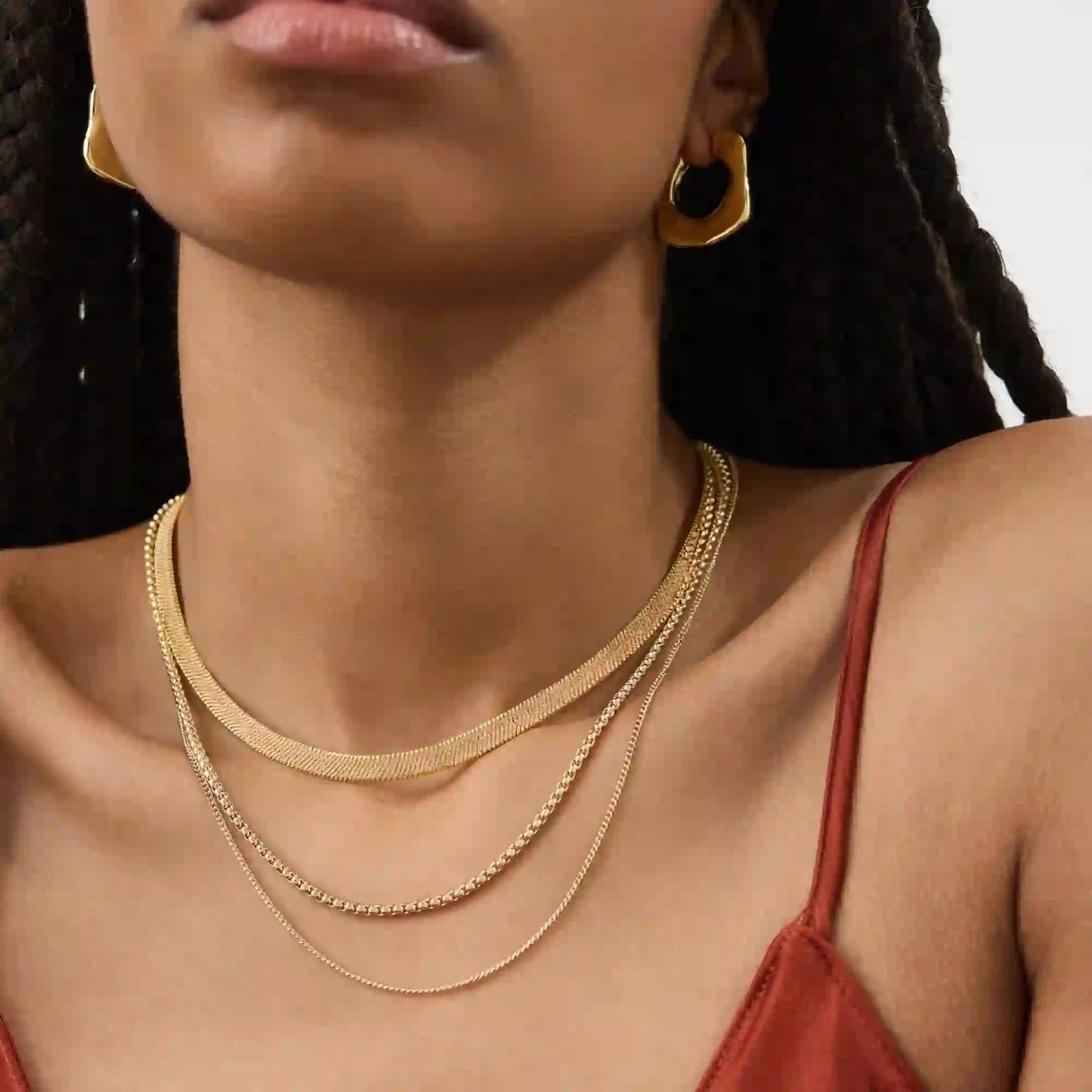 Snake Chain Necklaces Pack of 3
