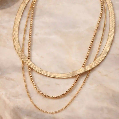 Snake Chain Necklaces Pack of 3