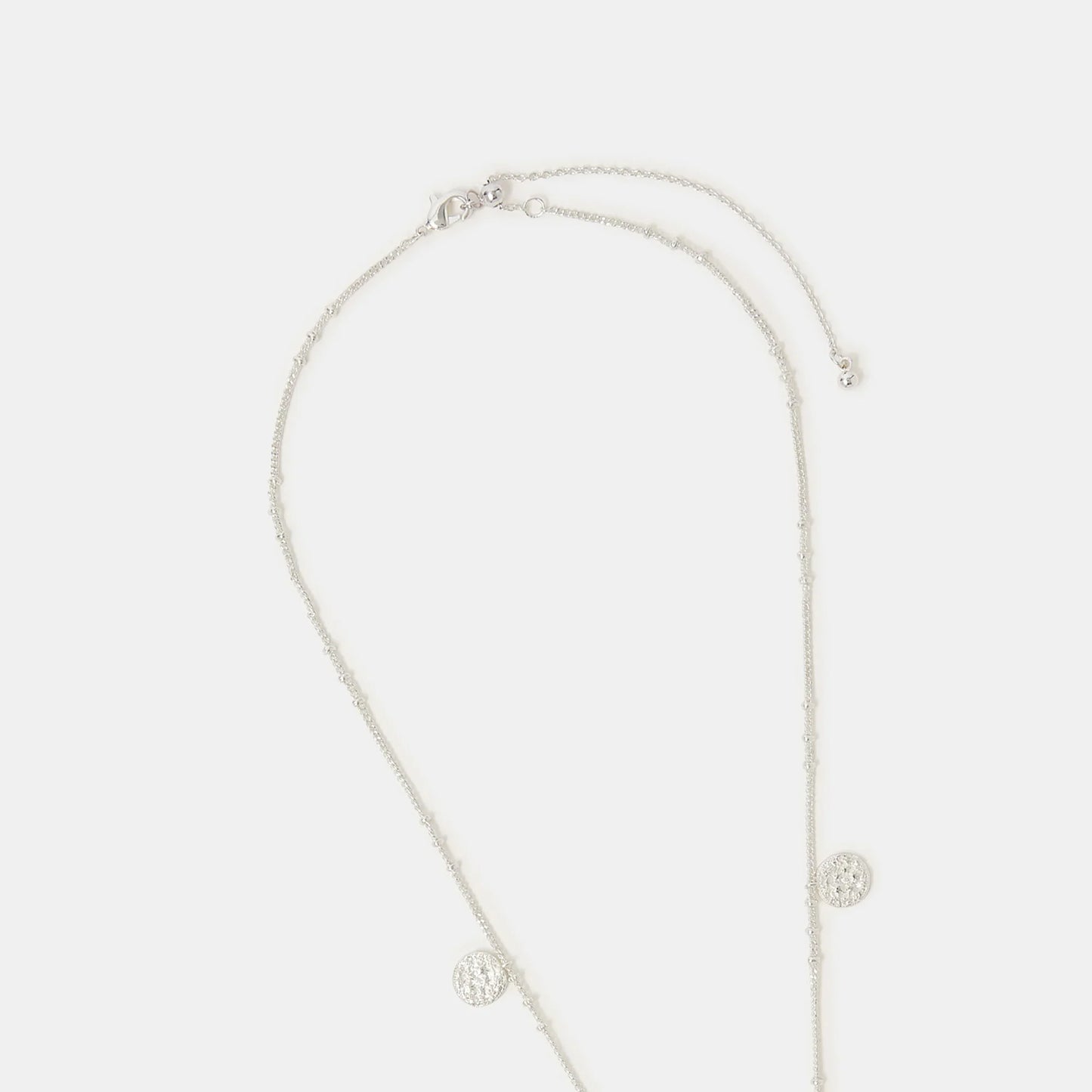 Sterling Silver-Plated Coin Charm Necklace