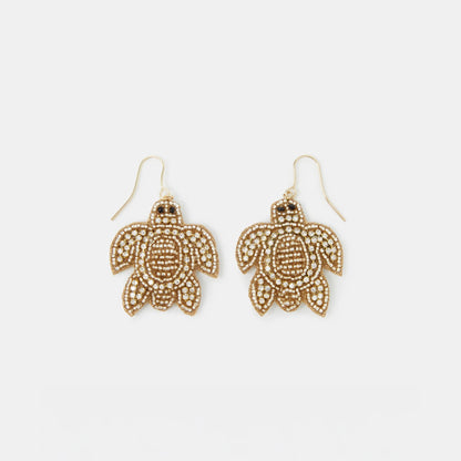 Turtle Embellished Drop Earrings