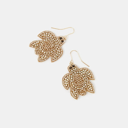 Turtle Embellished Drop Earrings