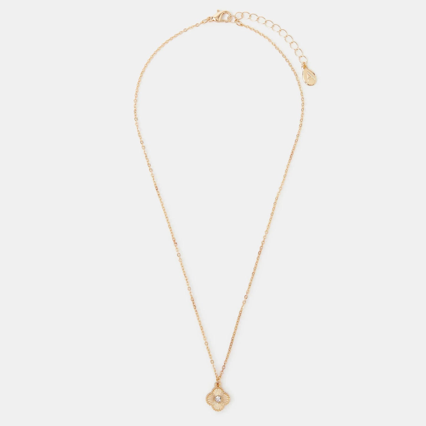 DiamantÃ© Clover Pendant Necklace