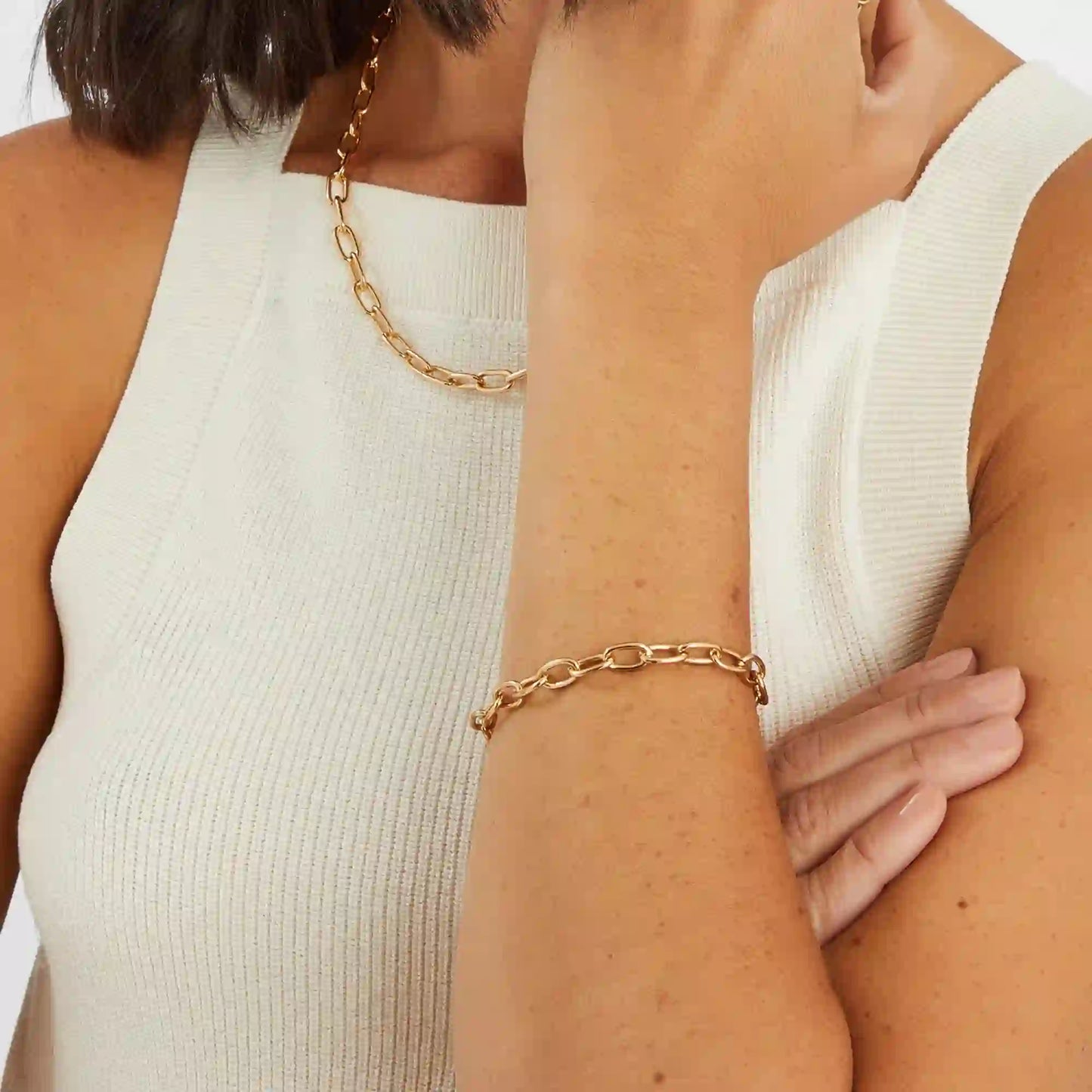 Link Chain Bracelet Gold