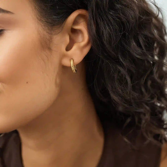 Waterproof Stainless Steel Mix Hoop Earrings