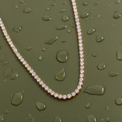 Waterproof Stainless Steel Tennis Necklace