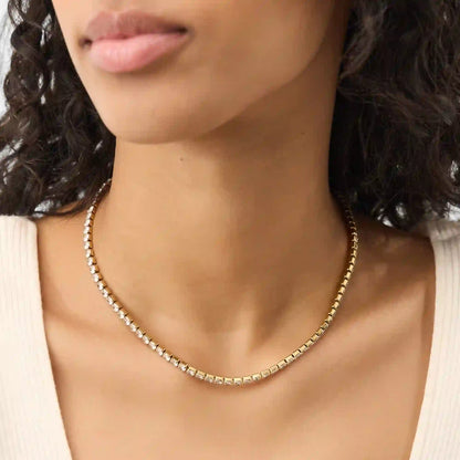 Waterproof Stainless Steel Tennis Necklace