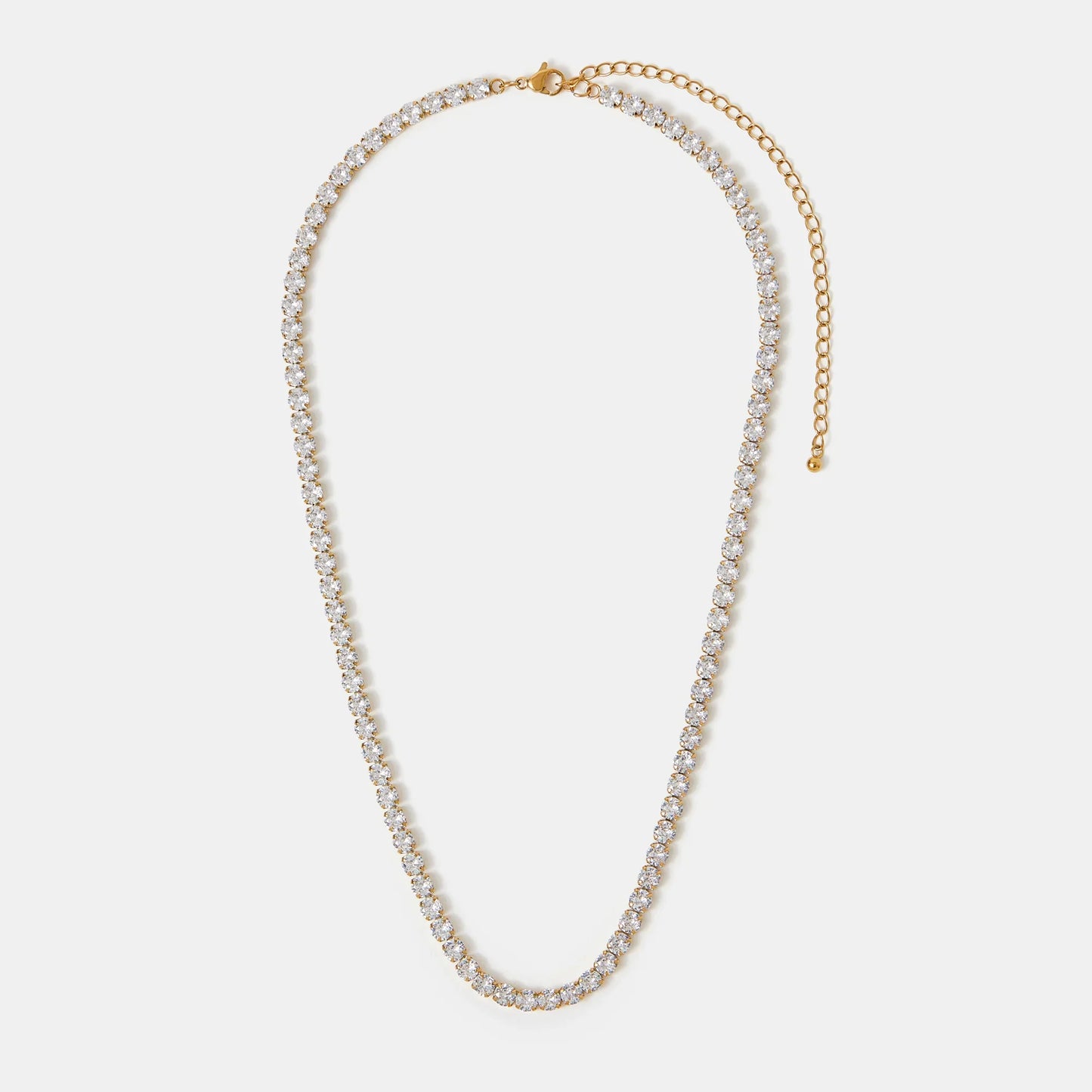 Waterproof Stainless Steel Tennis Necklace