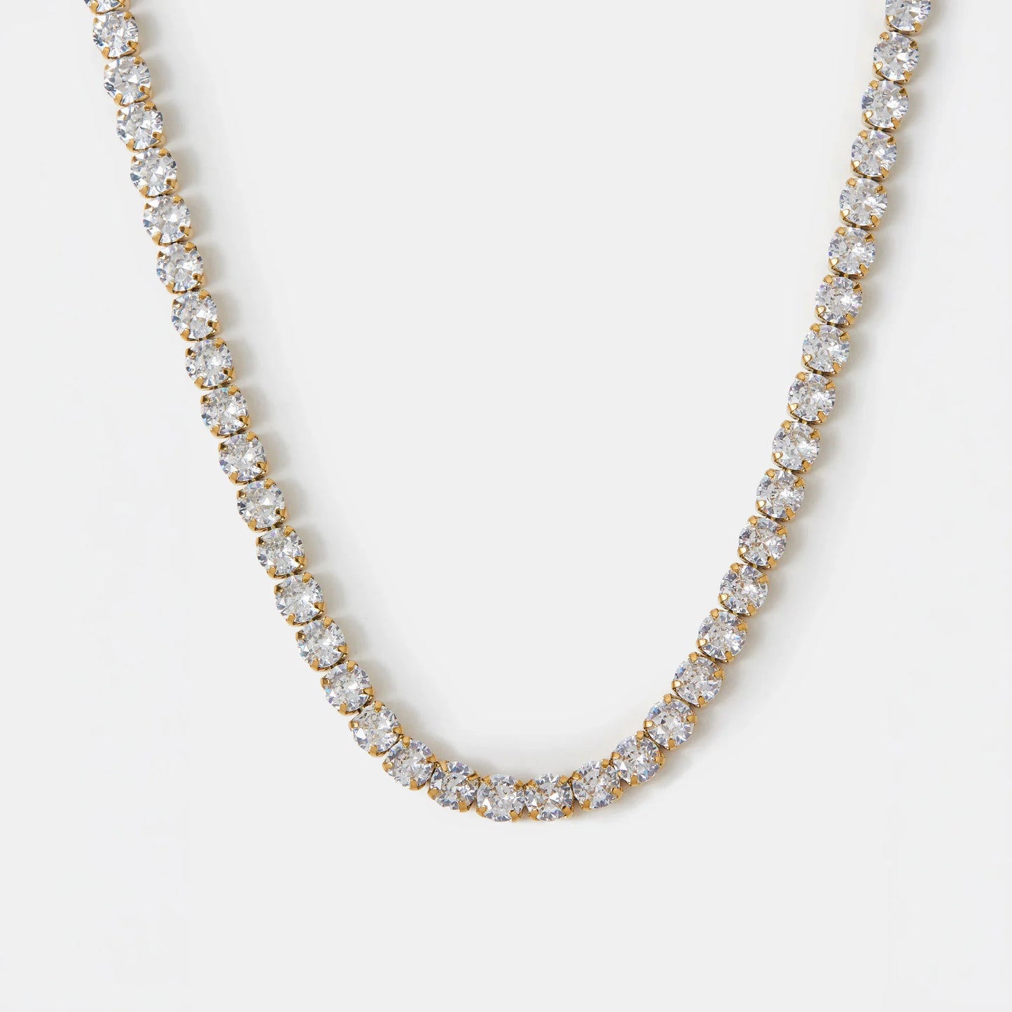 Waterproof Stainless Steel Tennis Necklace