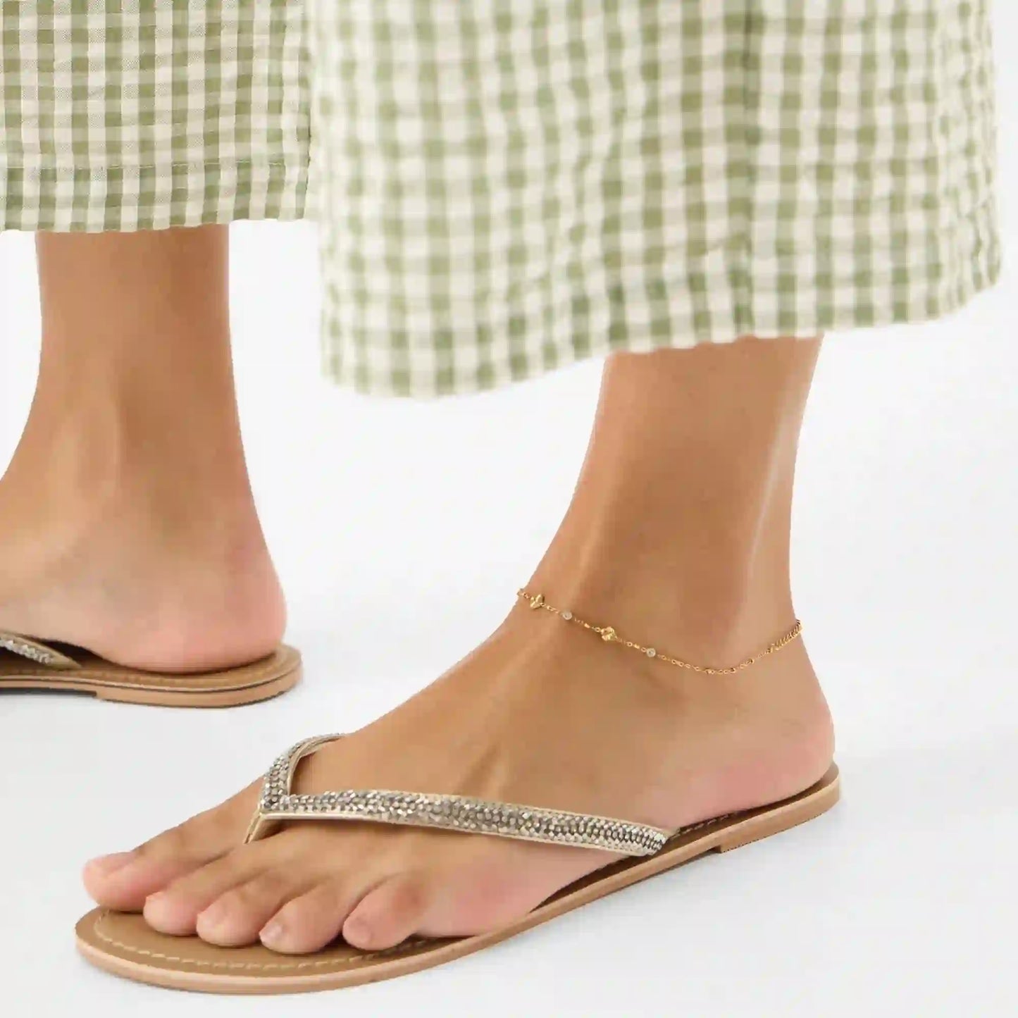Waterproof Stainless Steel Clover Station Anklet