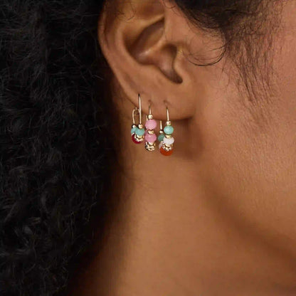 Mini Multi Beaded Hoop Earrings Pack of 3