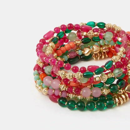 Multi Bead Stretch Bracelets Pack of 11