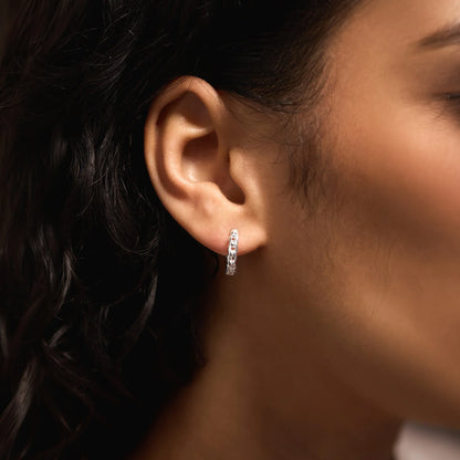 Sterling Silver-Plated Twist Hoop Earrings Pack Of 3
