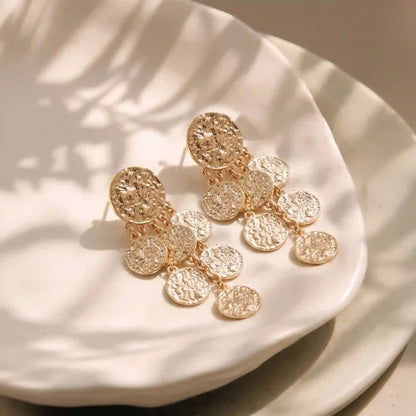 Statement Coin Drop Earrings