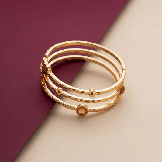 Gemstone Molten Bangle