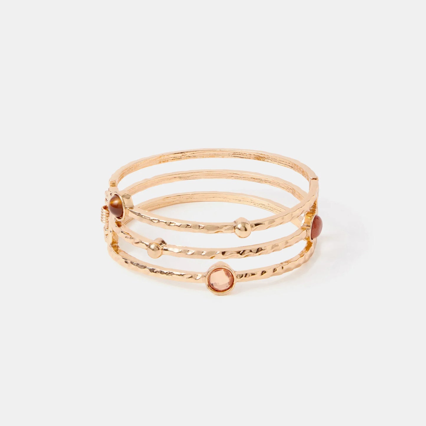 Gemstone Molten Bangle