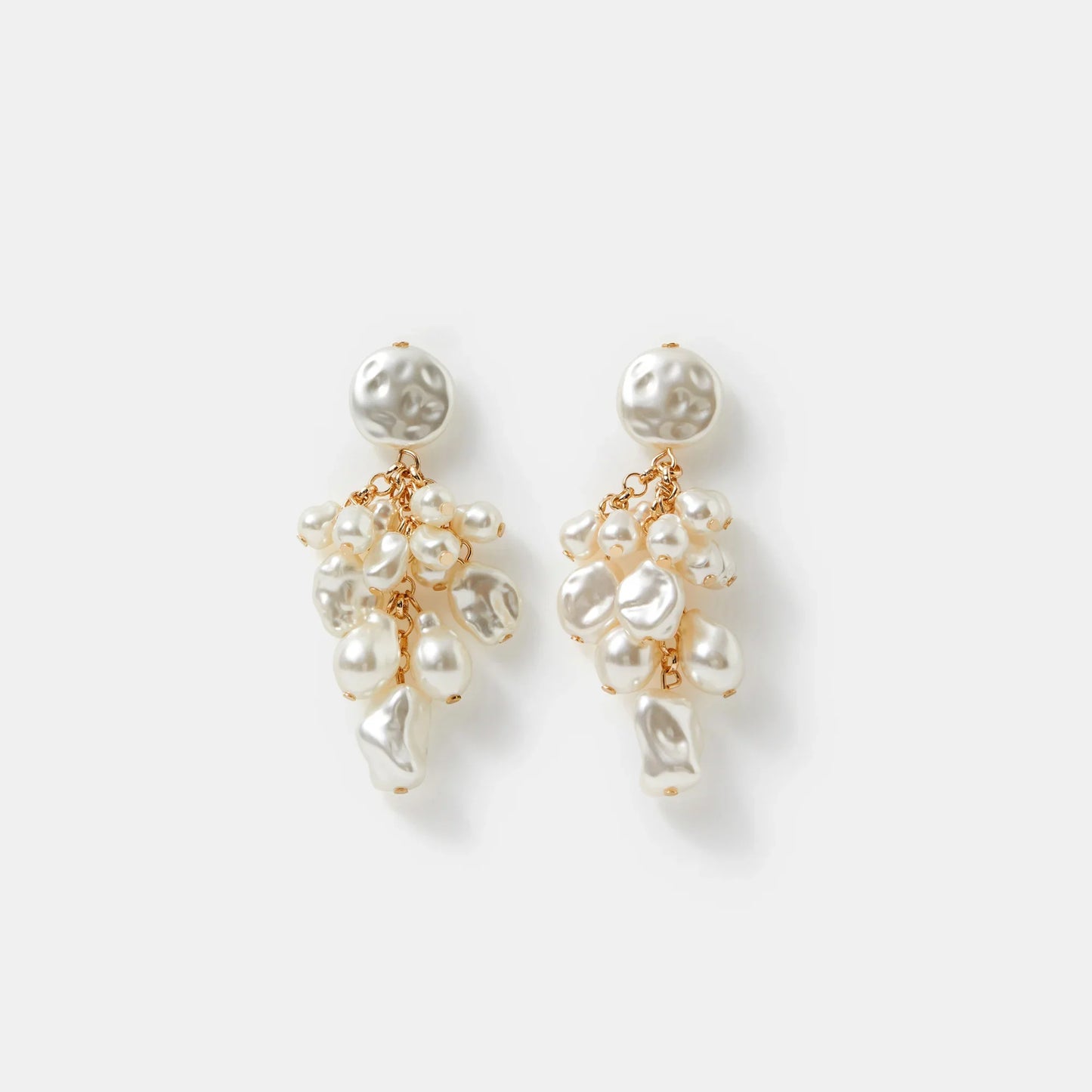 Pearl Cluster Drop Earrings