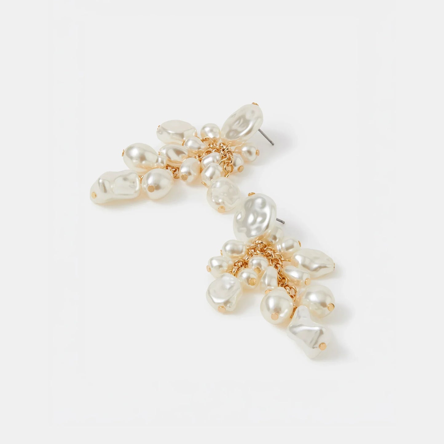 Pearl Cluster Drop Earrings