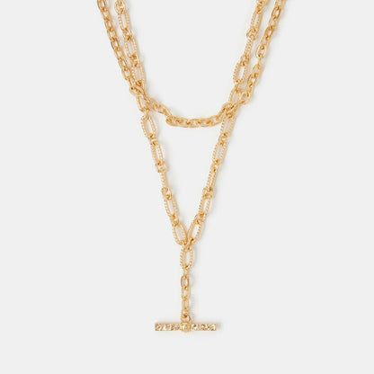 T-Bar Chain Necklaces Pack of 2