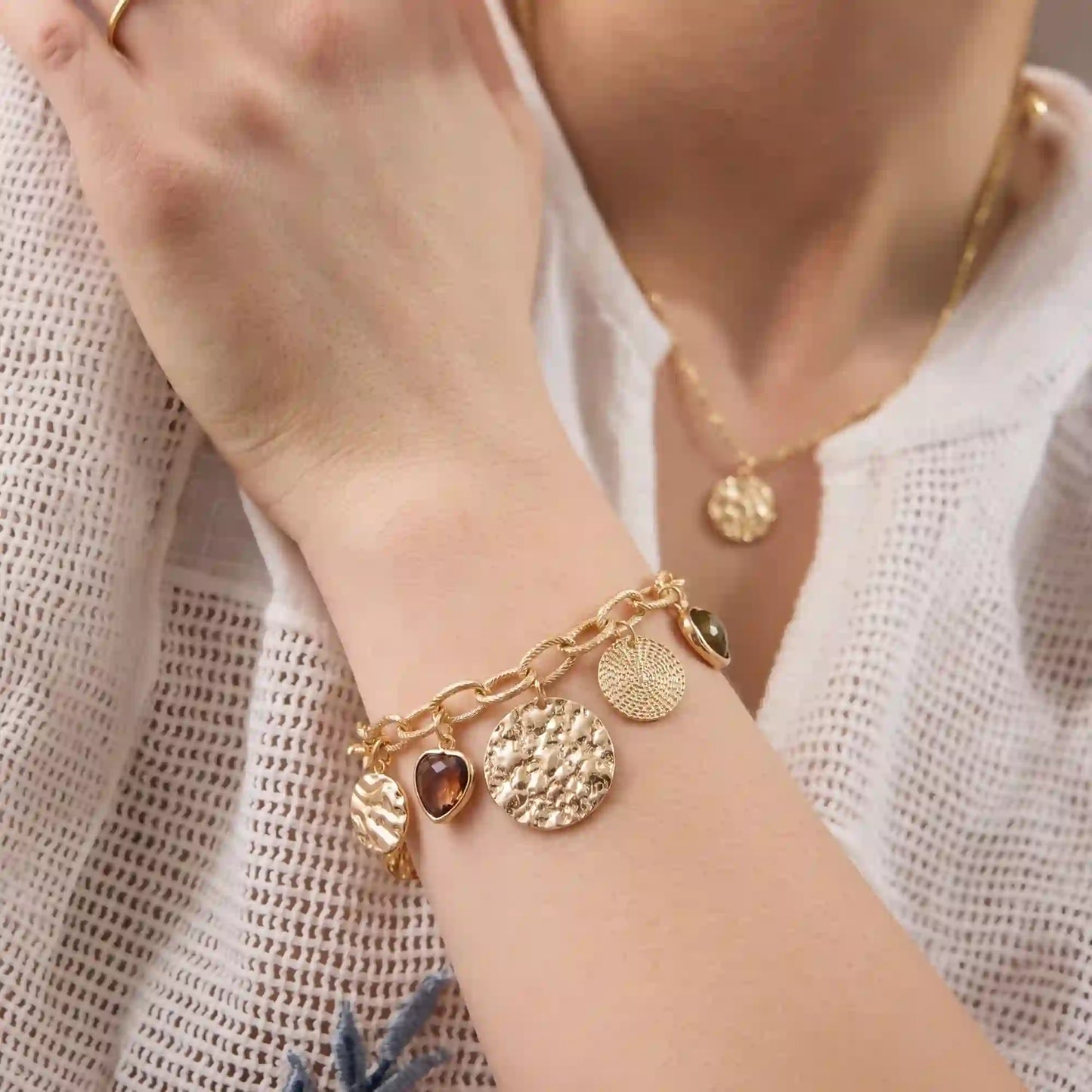 Coin Charm Bracelet