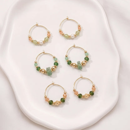Pastel Multi Mini Beaded Hoop Earrings Pack of 3