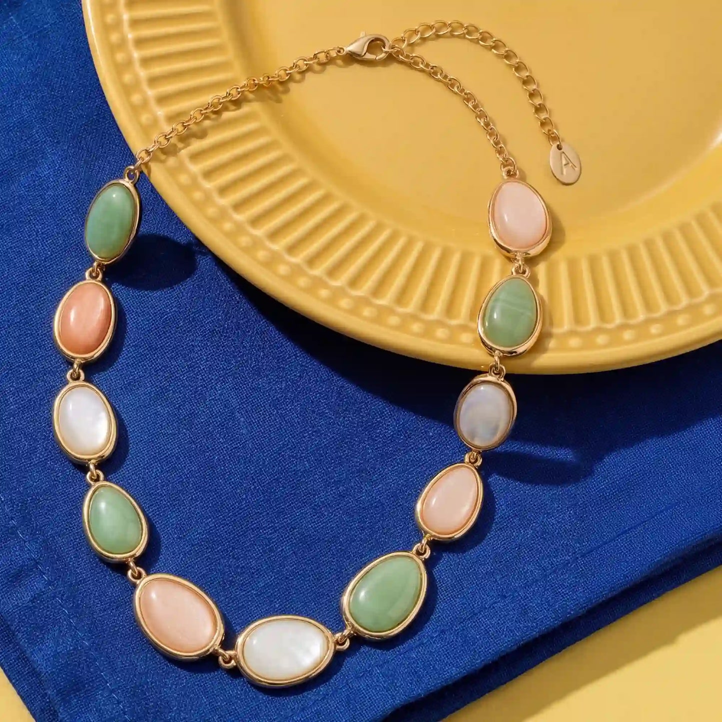 Mixed Stone Collar Necklace