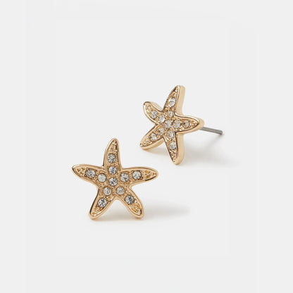 Starfish Stud Earrings Gold