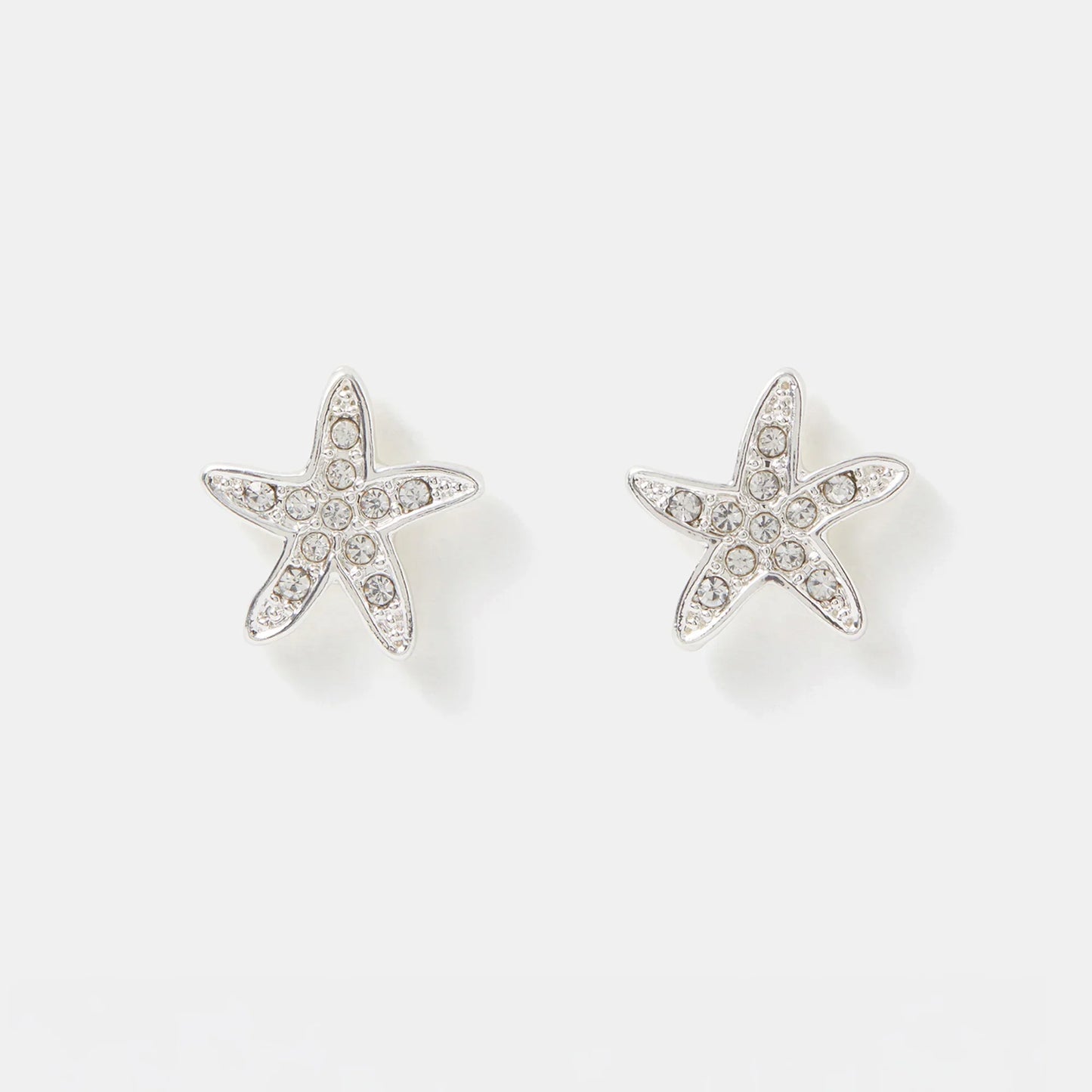 Starfish Stud Earrings Silver