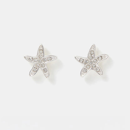 Starfish Stud Earrings Silver