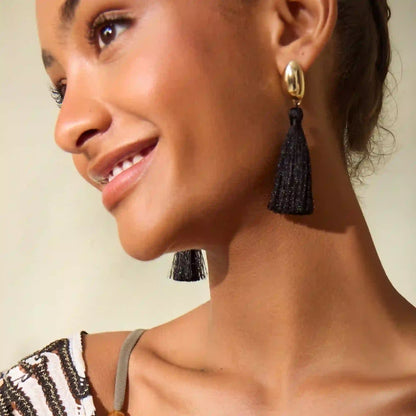 Tassel Drop Earrings Gold