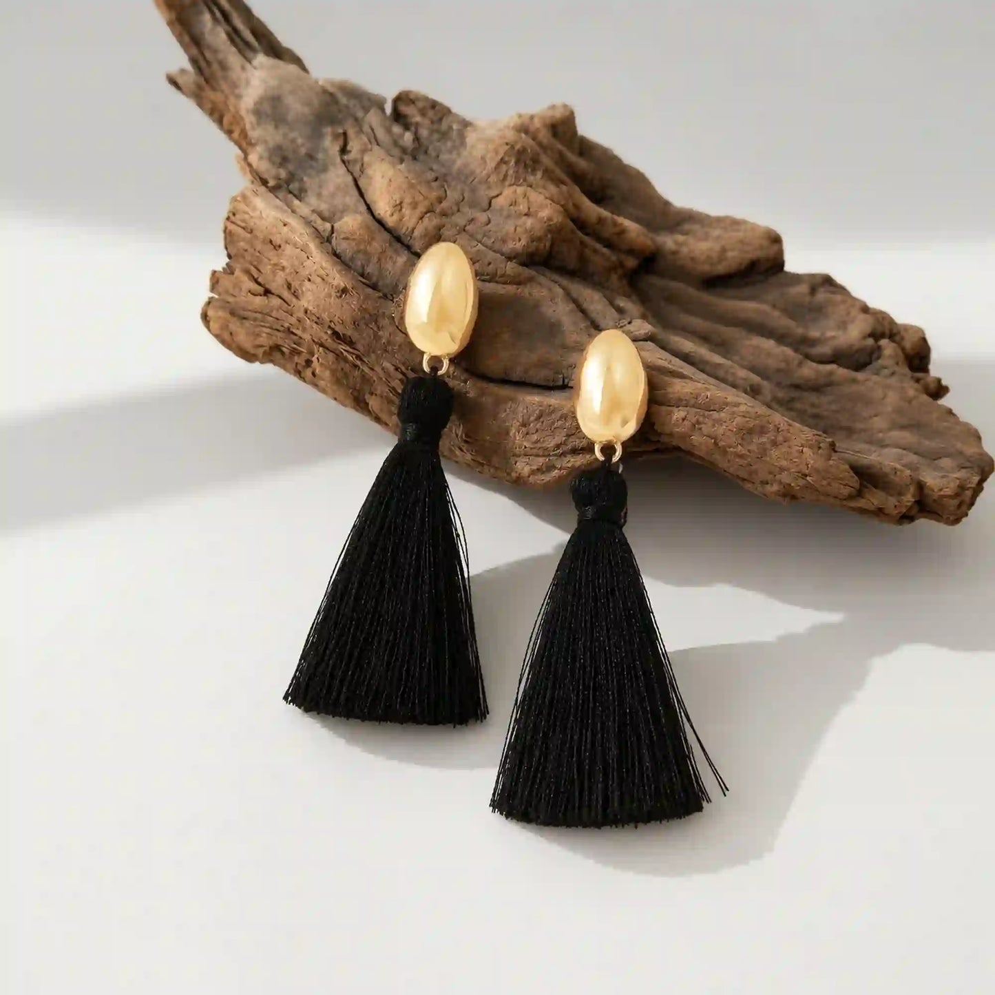 Tassel Drop Earrings Gold