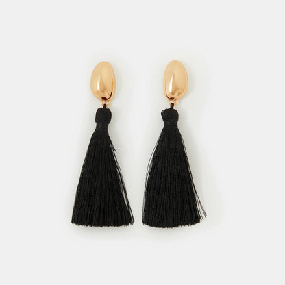 Tassel Drop Earrings Gold