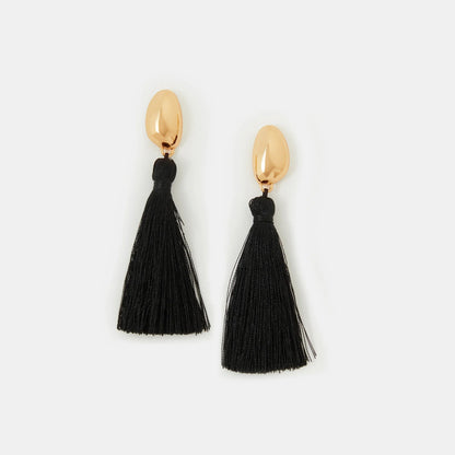 Tassel Drop Earrings Gold