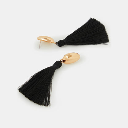 Tassel Drop Earrings Gold