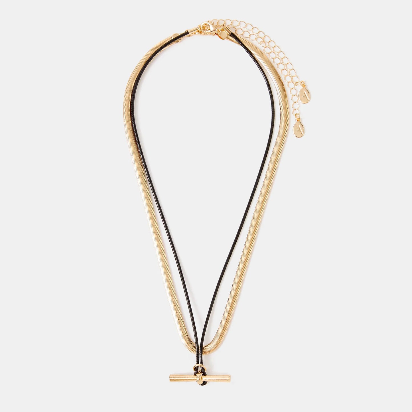 T-Bar Cord Necklaces Pack of 2
