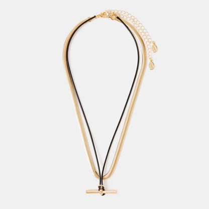 T-Bar Cord Necklaces Pack of 2