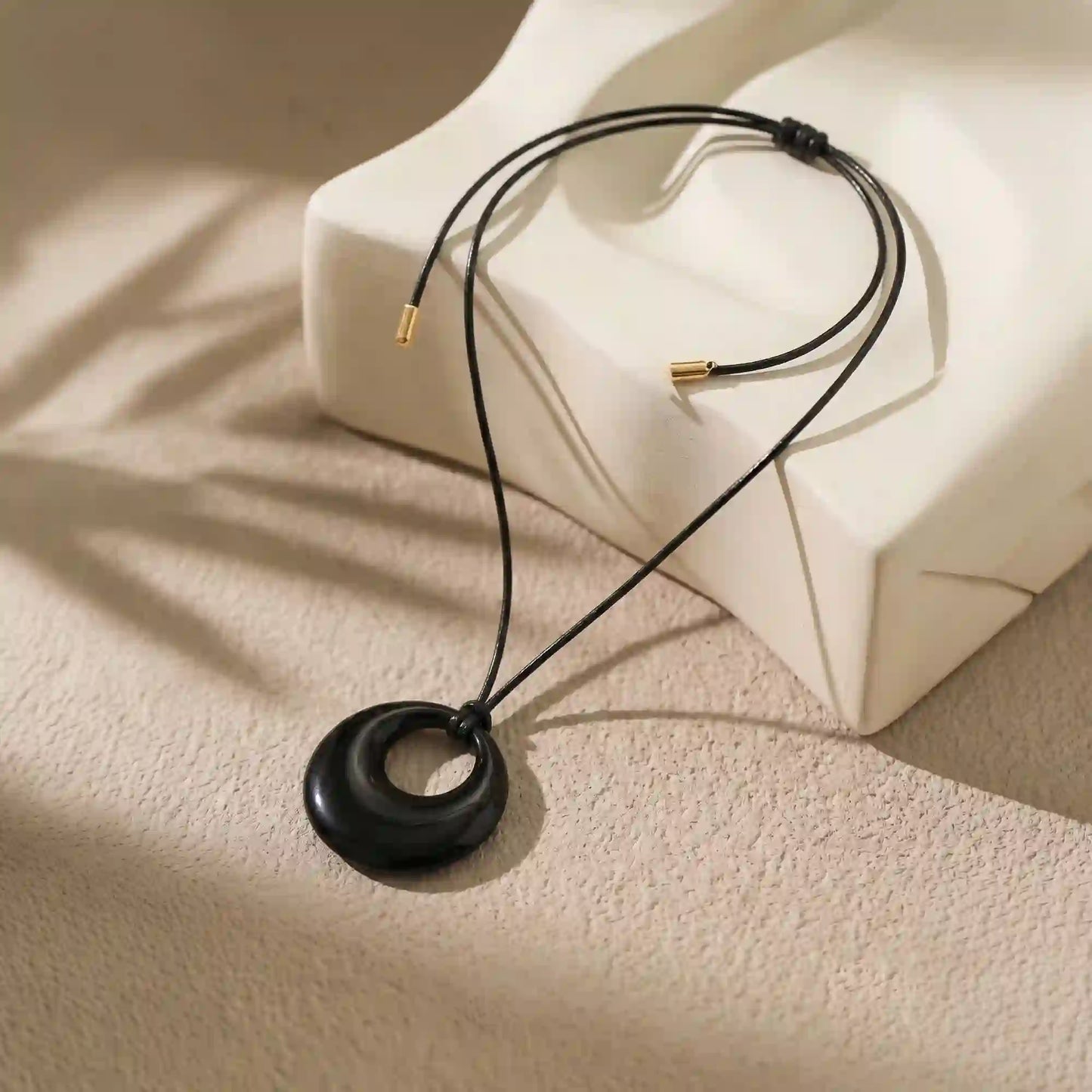 Disc Pendant Cord Necklace