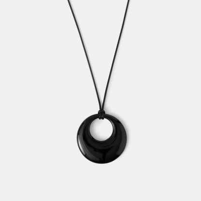 Disc Pendant Cord Necklace