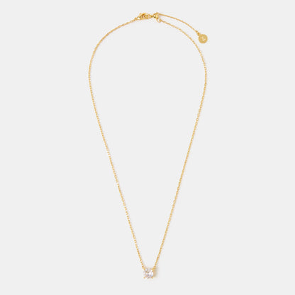 14k Gold-Plated Cubic Zirconia Pendant Necklace
