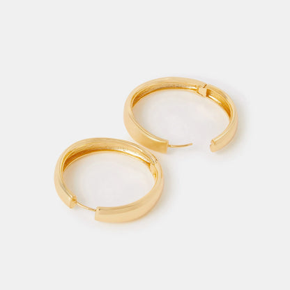 14k Gold-Plated Chunky Hoop Earrings