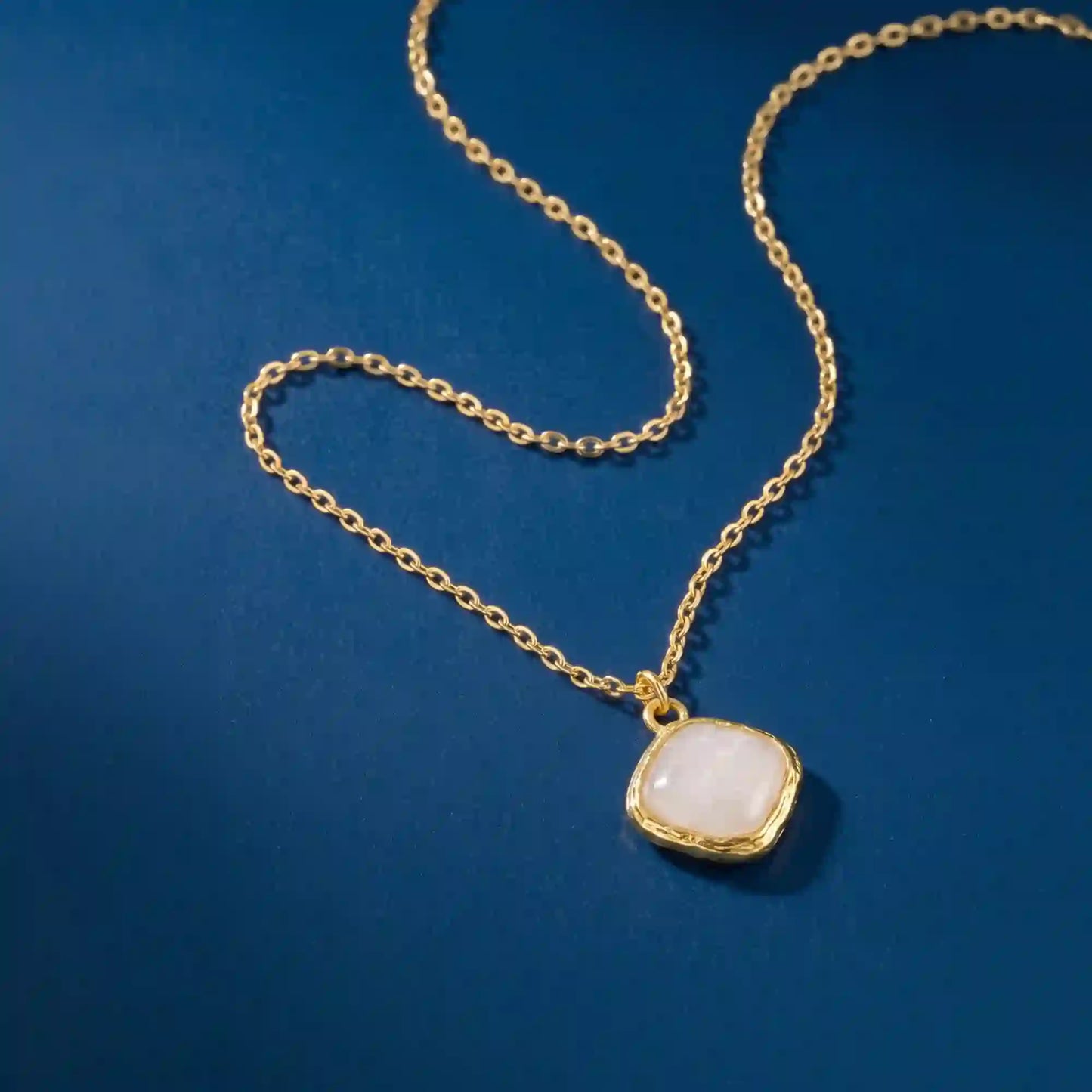 14k Gold-Plated Cloudy Quartz Pendant Necklace